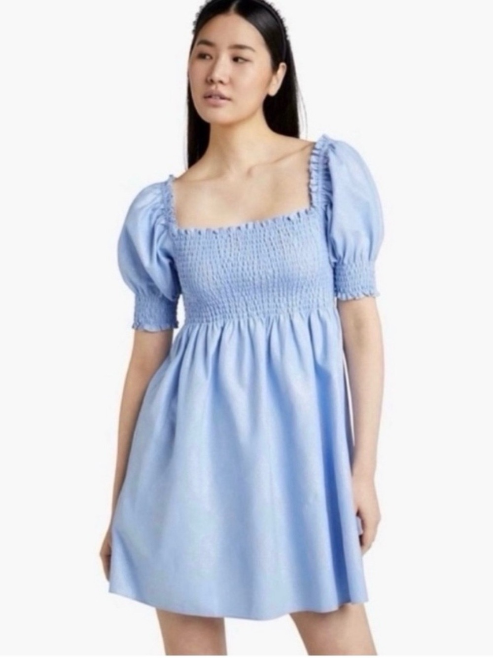 Hill House- Athena Nap Dress- Blue & Silver- Size XS- Mini Dress